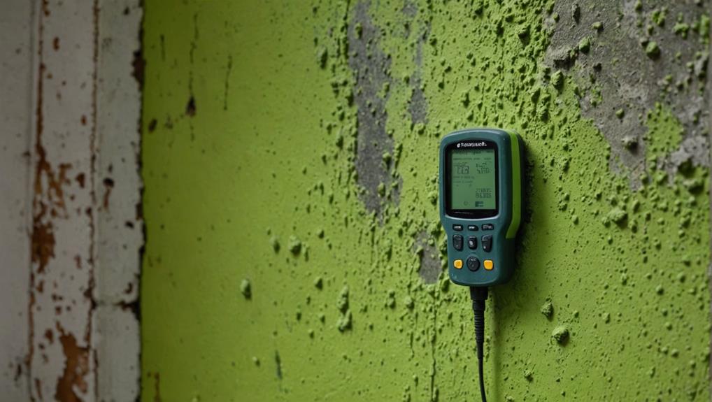 Professional mold remediation specialists treating water-damaged room with visible mold growth, showcasing the comprehensive mold removal process for Schertz homes.